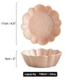 thumbnail image 3 of Qeeadeea Round Baking Dish Set Of 2, Colorful Ceramic Pie Pan, Round Ceramic Pie Plate Oven Safe-pink-17x17x5cm, 700ml, 3 of 7