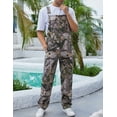 thumbnail image 4 of Camo Overalls for Men Work Utility Coveralls Bibs Romper Jumpsuit with Zipper Fly(Branch Flower Camouflage,3XL), 4 of 8