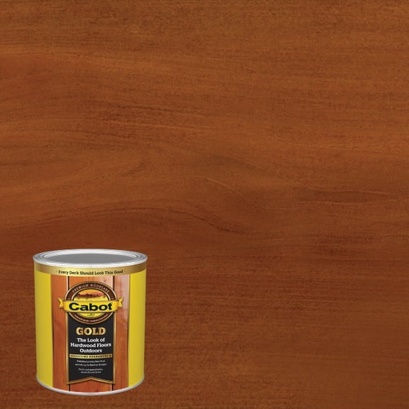Cabot Creamery Cabot 140.0003471.005 Gold Finish Stain, Quart, Sunlit Walnut — Construction & DIY Use, Standard Hardware Spec