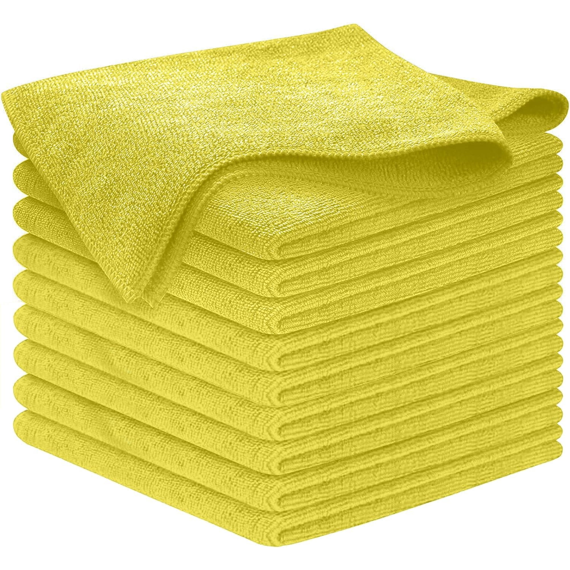 Microfiber Cleaning Cloth Grey - 50 Pcs (12.5 x12.5 ) - High Performance - 1200 Washes Ultra Absorbent Microfiber Towel Weave Grime & Liquid for Streak-Free Mirror Shine - Car Washing Cloth