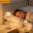 thumbnail image 4 of Vintage Table Lamp Transparent Night Light, 5.5" Tea Light Candle Holders - Led Bedside Lamp Ambient Lighting for Bedroom Decor, Retro Decorative Ornament for Home Living Room Birthday Gift A, 1Pcs, 4 of 7