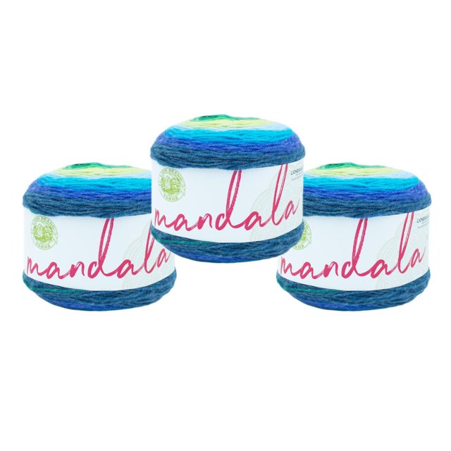 Lion Marque Yarn Mandala Multicolor Light DK Acrylique 3 Pack Fil
