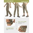 thumbnail image 4 of Moosehill Cargo Hiking Pants for Women with Pockets Quick Dry Lightweight Khaki XXL, 4 of 9