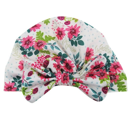 

Relanfenk Baby Hats Boy Girl Sun Floral Bowknot Cap Toddler Turban Photo Props Hat