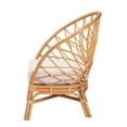 thumbnail image 3 of bali & pari Emmeline Bohemian Rattan Accent Chair, Natural with Cushion, 3 of 10