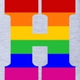 thumbnail image 2 of CafePress - Rainbow Letter H - Cute Infant Baby Football Bodysuit, 2 of 3