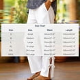 thumbnail image 2 of Cutuoiiu Womens High Waist Cotton Pants Straight Leg with Side Bow Slit and Pockets for Everyday Activities, Summer Casual Wear, 2 of 5