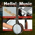 thumbnail image 6 of Infans Sonart 39" Full Size 6-String Banjo Professional Instrument Open Back 24 Bracket, 6 of 7