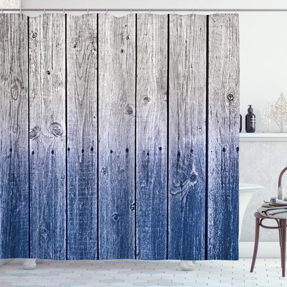 Ambesonne Shower Curtain, , 69"Wx70"L, Dark Blue