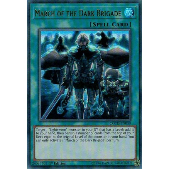 YuGiOh Code of the Duelist Ultra Rare March of the Dark Brigade COTD-EN059