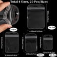 thumbnail image 2 of 80Pcs Clear PVC Jewelry Bags Plastic Jewelry Storage Pouch Transparent Rings Earrings Packing Prevention Bags Resealable Small Zipper Lock Pouch DIY, 2 of 4