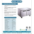 thumbnail image 5 of Dukers - DUC48R 2-Door Undercounter Refrigerator in Stainless Steel, 5 of 6