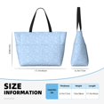 thumbnail image 3 of Kdxio Blue snowflakes elegant for Beach Bag for Women Large Beach Tote Bag Waterproof Sandproof Swim Bag with Zipper Pockets Beach Vacation Travel, 3 of 6