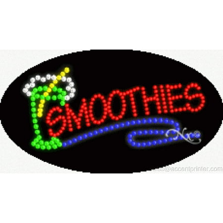 - Smoothies Indoor Flashing & Animated High Impact Energy Efficient LED Sign