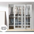 thumbnail image 3 of Sliding Closet 12 lites Bypass Doors | Felicia 3355 | Sturdy Rails Moldings Trims Hardware Set | Wood Solid Bedroom Wardrobe Doors, 3 of 6