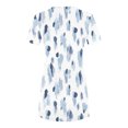 thumbnail image 6 of Dyegold Sundresses for Women Casual Beach - Midi Hawaiian Dresses for Women Round Neck Short Sleeve Floral Print Flared A-Line Swing Casual Tshirt ​​Sundresses, 6 of 6