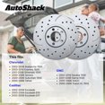 thumbnail image 3 of AutoShack Rear Brake Rotors for Chevrolet, Silverado 1500 2001-2006, 4WD RWD AWD V6 4.3L V8 4.8L 5.3L 6.0L - Coated Drilled & Slotted - Silver Matte Finish - TurboGuard - 12.99" (330 mm), 6-Lug, 3 of 5