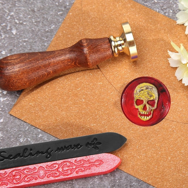Sello de cera de Halloween Sellos Clásico Retro Antiguo Sobre Invitación Cabezales de sellado Hugtrwg Para estrenar