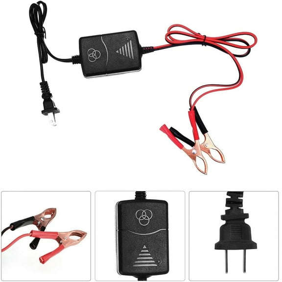 Car Battery Charger 12V Automatic Smart Battery Charger Maintainer Trickle Charger for Boats Motorcycles ATVs Riding Mowers & Car Truck SUV RV with Smart 3 Stage Charging & Power Indicator, Red