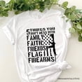 thumbnail image 6 of 5 Things You Don&rsquo;t Mess With Dad T-Shirt, Black and White Patriotic Father Tee with Bold Statement, 6 of 10