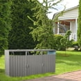 thumbnail image 4 of Garbage Bin Shed Stores 3 Trash Cans Metal Outdoor Bin Shed for Garbage Storage,Stainless Galvanized Steel, Bin Shed for Garden Yard Lawn,Grey, 4 of 9