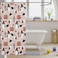 thumbnail image 3 of Manfei Cartoon Ghost Shower Curtain 72Wx72L,Cute Turkey Print Halloween Bathroom Curtain, 3 of 5