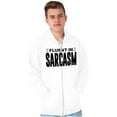 thumbnail image 5 of Fluent in Sarcasm Funny Attitude Zip Up Hoodie Men's Women's Brisco Brands S, 5 of 6