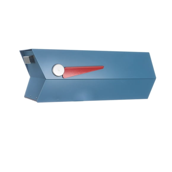 modbox USA Mid-Century Modern Curbside Mailbox | Solid Color (Satin Blue)