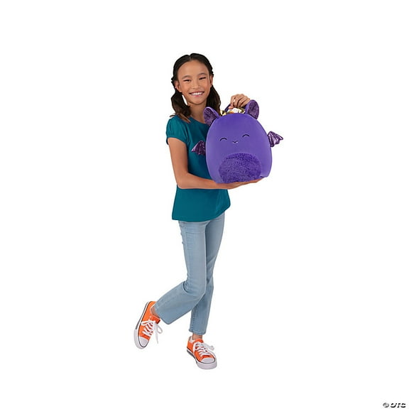 Jazwares Squishmallows Kids' Blas the Purple Bat Treat Pail Halloween Costume Accessories - Purple One Size