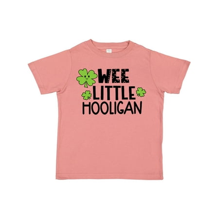

Inktastic St. Patrick s Day Wee Little Hooligan with Clovers Boys or Girls Toddler T-Shirt