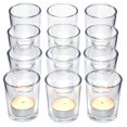 thumbnail image 1 of Portavelas Votive LETINE de vidrio transparente con velas de té (paquete de 12), 1 of 7