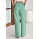 thumbnail image 2 of Pantalones de pijama PRETTYGARDEN para mujer, pierna ancha, algodón a rayas, 2 of 9