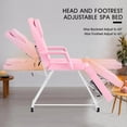 thumbnail image 5 of Adjustable Facial Bed Massage Table Beauty Salon Spa Equipment with Free Tattoo Stool(Pink), 5 of 18