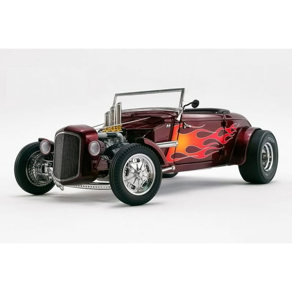 1934 Hot Rod Roadster, Brandywine Red Metallic with Flames - GMP 18926 - 1/18 scale Diecast Model Toy Car