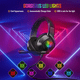 thumbnail image 2 of Audífonos gamer K19 BLOOSOM Color negro Con luz RGB LED, 2 of 4