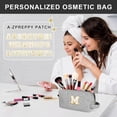 thumbnail image 4 of DAKIMOE Makeup Bag Cosmetic Bags Organizer Personalized Initial Travel Essentials Toiletry Bag for Birthday Christmas Girlfriend Teacher Valentines Day Gifts, 4 of 9