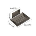 thumbnail image 4 of Stainless Steel Soap Box Wall Mounted | Perforated Drainage Soap Storage Rack | Watertight & Rust Proof Bathroom Organizer | Adhesive Mount, 4 of 9