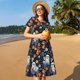 thumbnail image 4 of Disketp Cute ghost in the flowers para Vestido de Manga Corta para Mujeres, Vestidos de Verano para Mujeres, Casual y Holgado para la Playa, 4 of 6