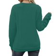 thumbnail image 4 of Vedolay Women T Shirts Fashion Hoodies for Women Casual Hoodies Long Sleeve Solid Lightweight Pullover Tops Loose Sweatshirt,Green M, 4 of 5