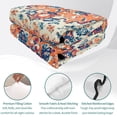 thumbnail image 4 of Full Quilt Set 78''x90'', Boho Orange Blue Lightweight Summer Bedspread Coverlet Set with 2 Pillow Shams, Boho Vintage Geometric Art Ethnic Breathable All Season Quilt Bedding for Bedroom/Guest Room, 4 of 9