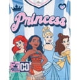 thumbnail image 5 of Disney Princess Moana Belle Cinderella Mesh Baseball Jersey Athletic V-neck T-Shirt and Shorts Outfit Set Toddler to Big Kid, 5 of 5