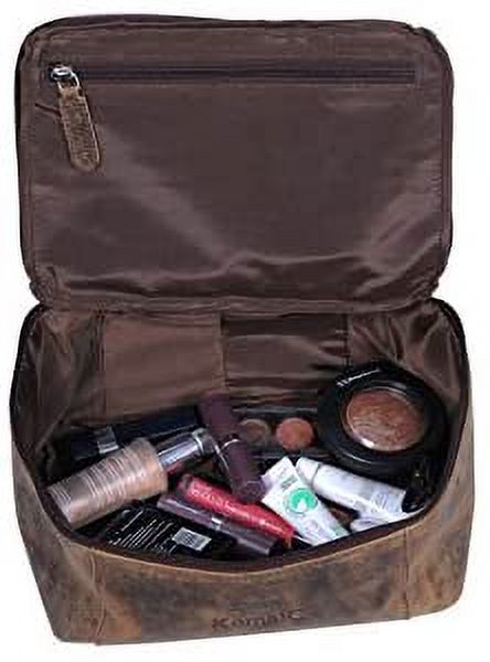 Komalc genuine Unisex Vanity Leather Dopp kit - Travel Toiletry Bag Shaving Kit