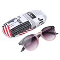 thumbnail image 1 of Gafas de lectura unisex elegantes con montura redonda, lentes transparentes de +2,50 y borde rosa transparente, 1 of 8