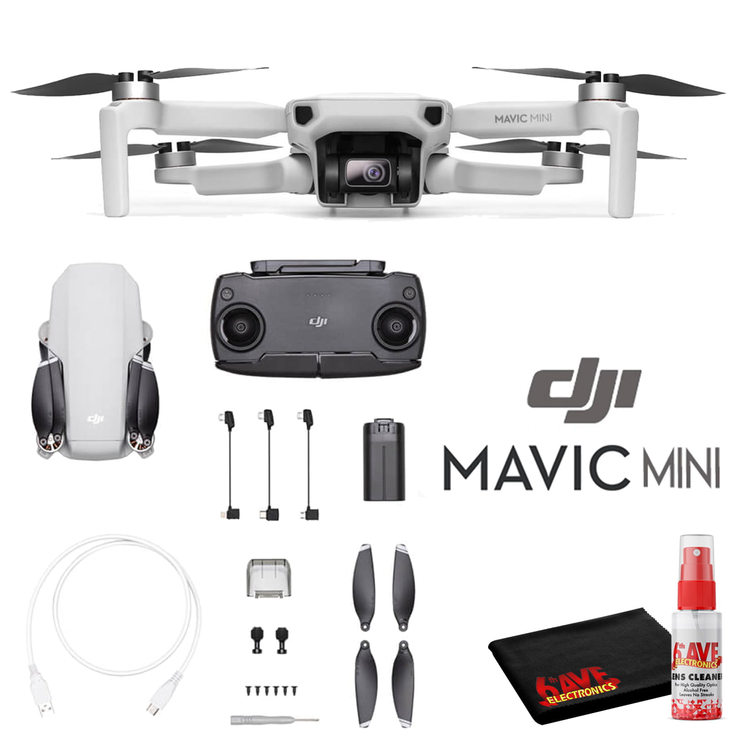CP.MA.00000120.01 DJI Mavic Mini Portable Drone Quadcopter Must-Have Bundle 