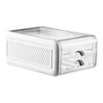 thumbnail image 1 of Cajón organizador para huevos de 2 niveles, resistente al polvo, para refrigerador Blanco L, 1 of 9