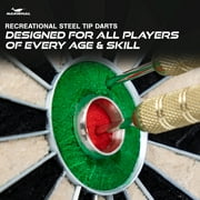 Narwhal Recreational Steel Tip Dart Set for Bristle Dartboards, 18g, 5.6 in. 6 Pack for 2 Players