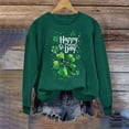 thumbnail image 5 of VKOYWKM Chandails en Molleton Joyeuse Saint-Patrick pour Femmes Trèfle Irlandais Chanceux Imprimé Manches Longues Coupe Ample Col Rond Chandail, 5 of 5