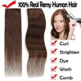 thumbnail image 5 of SEGO Blonde Clip in Human Hair Extensions Balayage One Piece Soft Straight 3/4 Full Head Hair Pieces for Women, 5 of 12