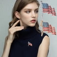 thumbnail image 1 of Descuento de Temporada, Broche con forma de ramillete patriótico con bandera de EE. UU. ondeando de cristal esmaltado para ropa, bufanda, bolso y sombrero Akmoler, 1 of 8