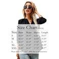 thumbnail image 3 of ZHENWEI Women's 3/4 Sleeve Henley V-Neck Button up Pleated Back Blouses Swiss Dot Blouse Tops Shirts, 3 of 7